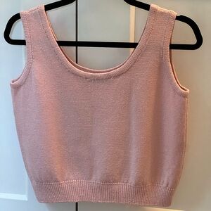 St. John Soft Pink Basic Knit Tank Top